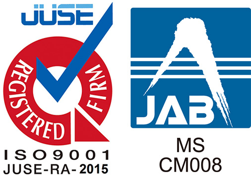 JAB認定・ISO9001登録